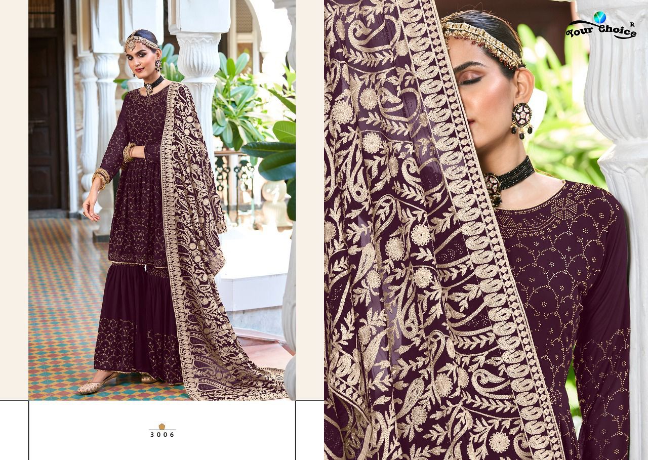 Your Choice Rajori Heavy Georgette Wedding Wear Designer Salwar Kameez Collection